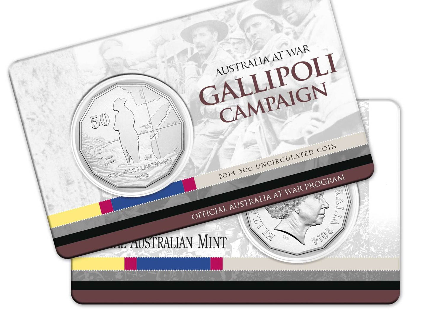 2014 Australians at War - Gallipoli Campaign 50 cent Uncirculated Decimal Coin