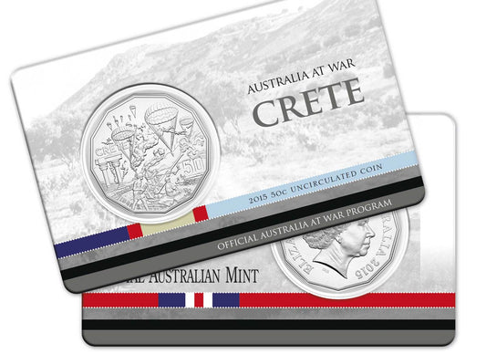 2015 Australians at War - Crete 50 cent Uncirculated Decimal Coin