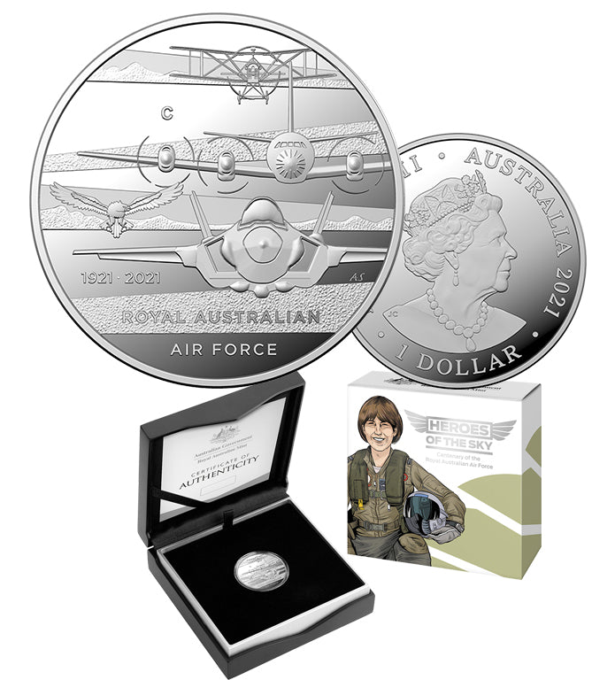 2021 Australia RAM $1 C Mintmark Silver Proof Coin – Heroes of the Sky