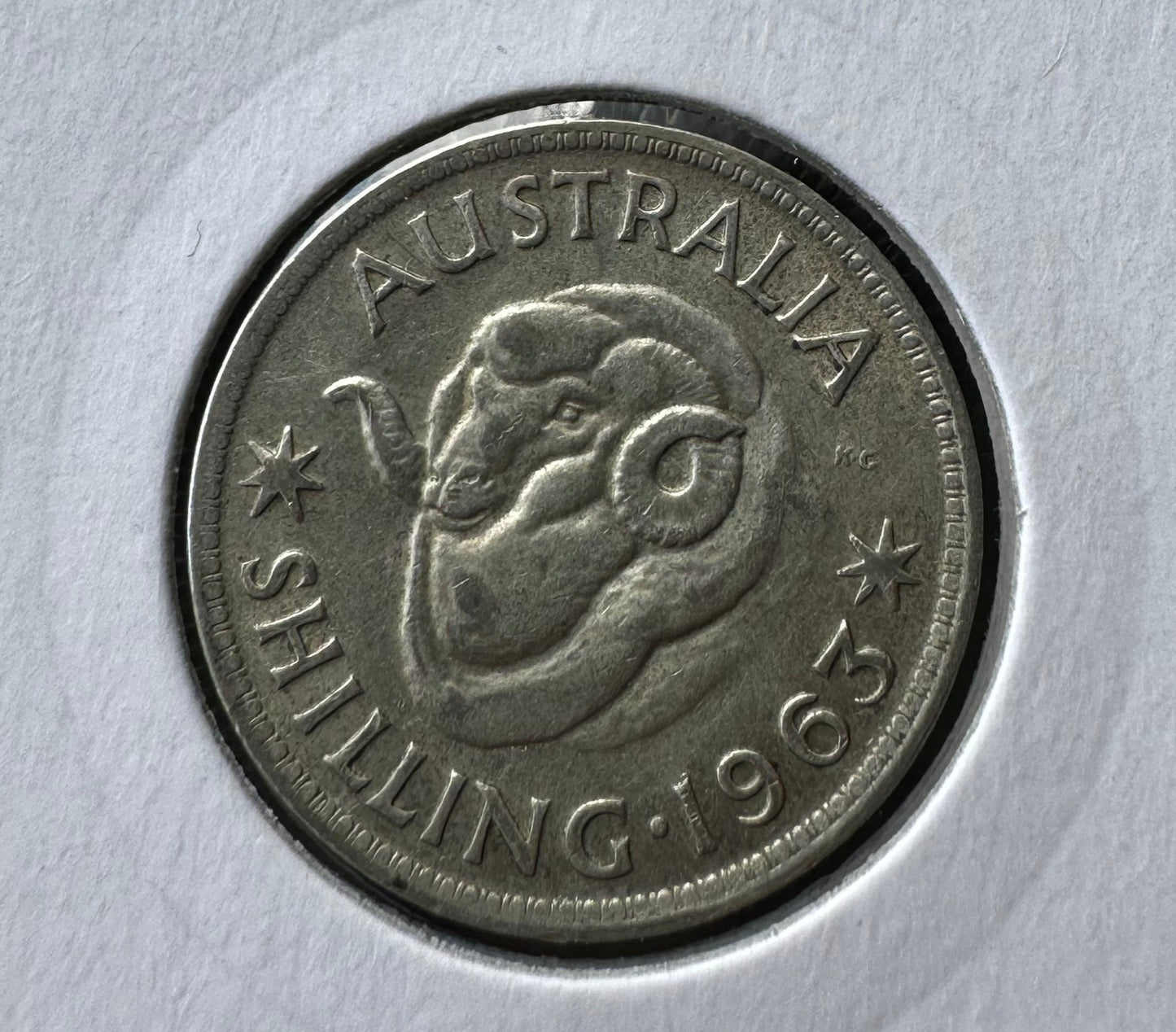 1963 Australian Queen Elizabeth II Shilling Silver