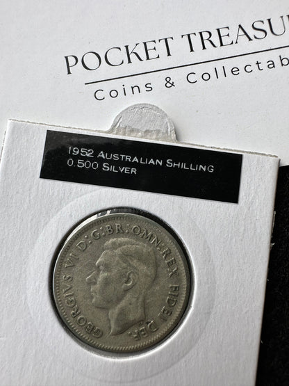 1952 Australian King George VI Shilling Silver