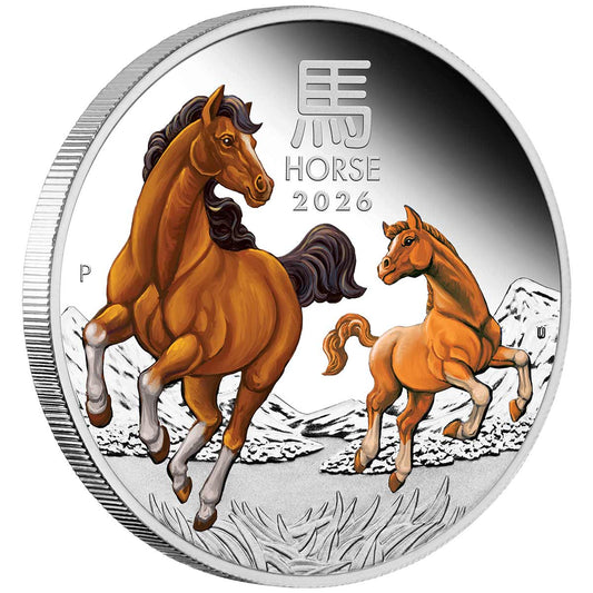 2026 Year of the Horse 1/2oz Coloured Silver Bullion Coin