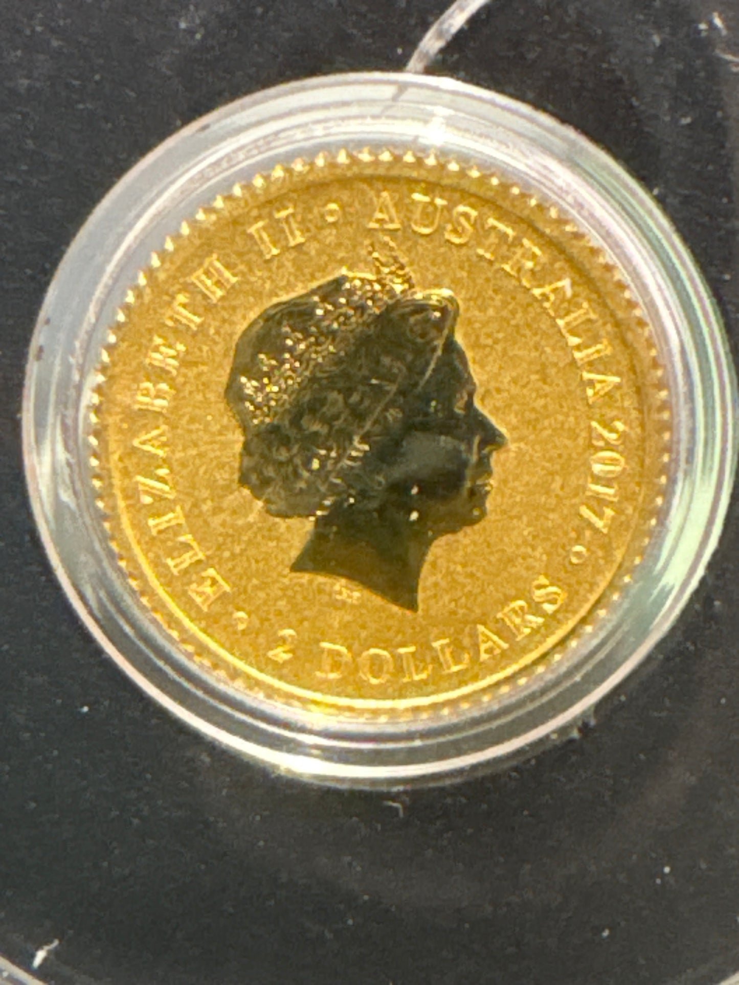 2017 $2 Australian Kangaroo Miniature Gold coin .5 grams