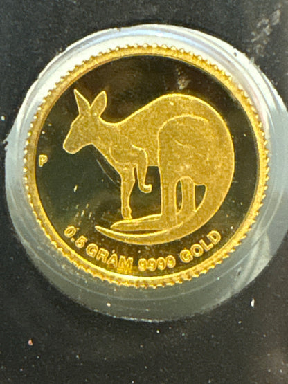 2021 $2 Australian Kangaroo Miniature Gold coin .5 grams
