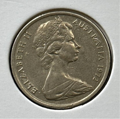 1972 Australian Five 5 cent coin Low Mintage / Scarce Coin