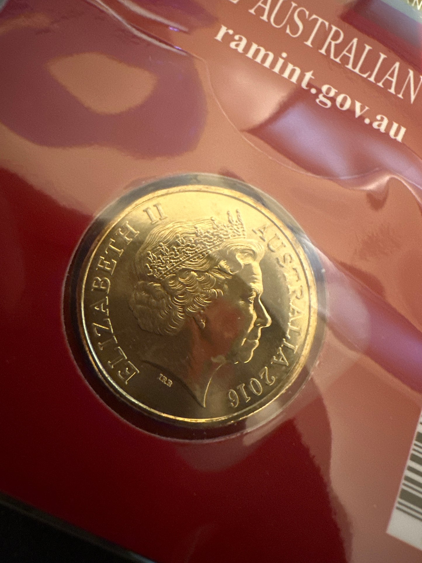 2016 Australia’s First Mints Growth from Gold $1 coin on card Melbourne Counterstamp