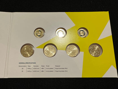 2022 Australian Commonwealth Games Team 7 Coin Collection in folder