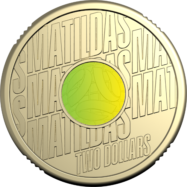 2026 $2 Matilda’s UNCIRCULATED Coloured coin from security bag