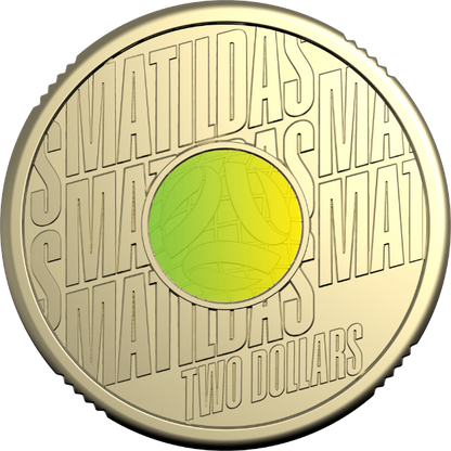 2026 $2 Matilda’s UNCIRCULATED Coloured coin from security bag
