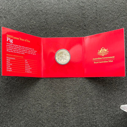 2019 Royal Australian Mint Fifty Cents 50c Lunar New Year of the Pig Tetra-Decagonal Lunar Series Coin