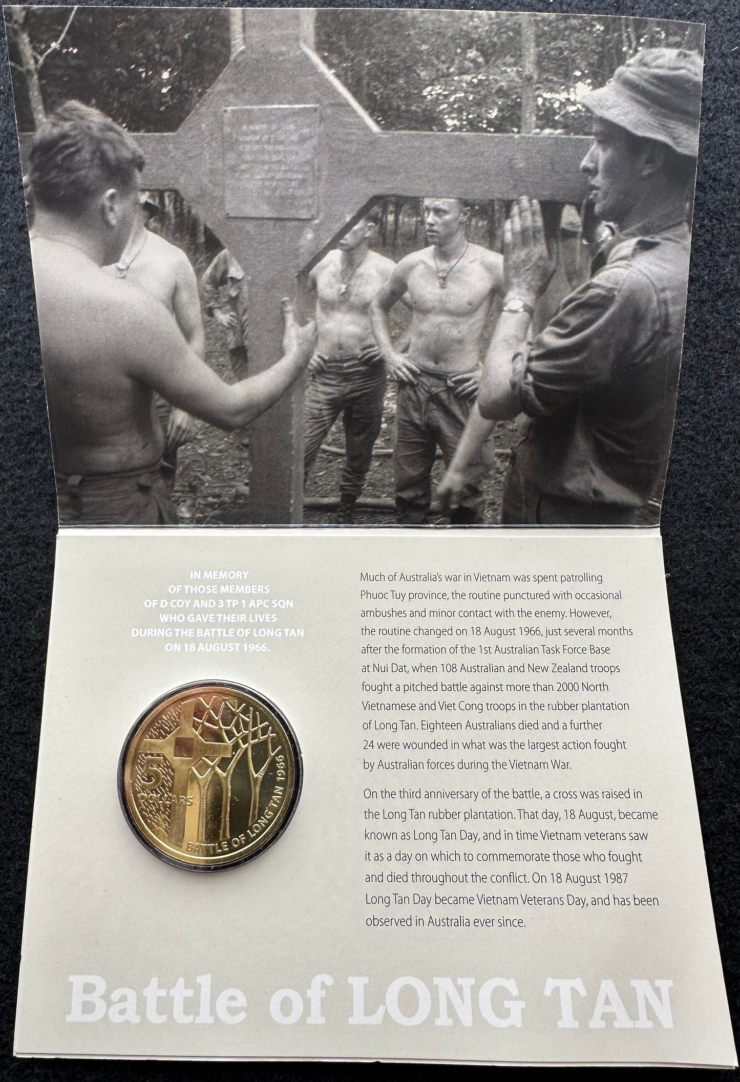 2016 $5 50th Anniversary of the Battle of Long Tan