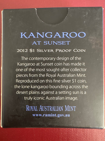 2012 $1 Kangaroo at Sunset Silver Proof Coin