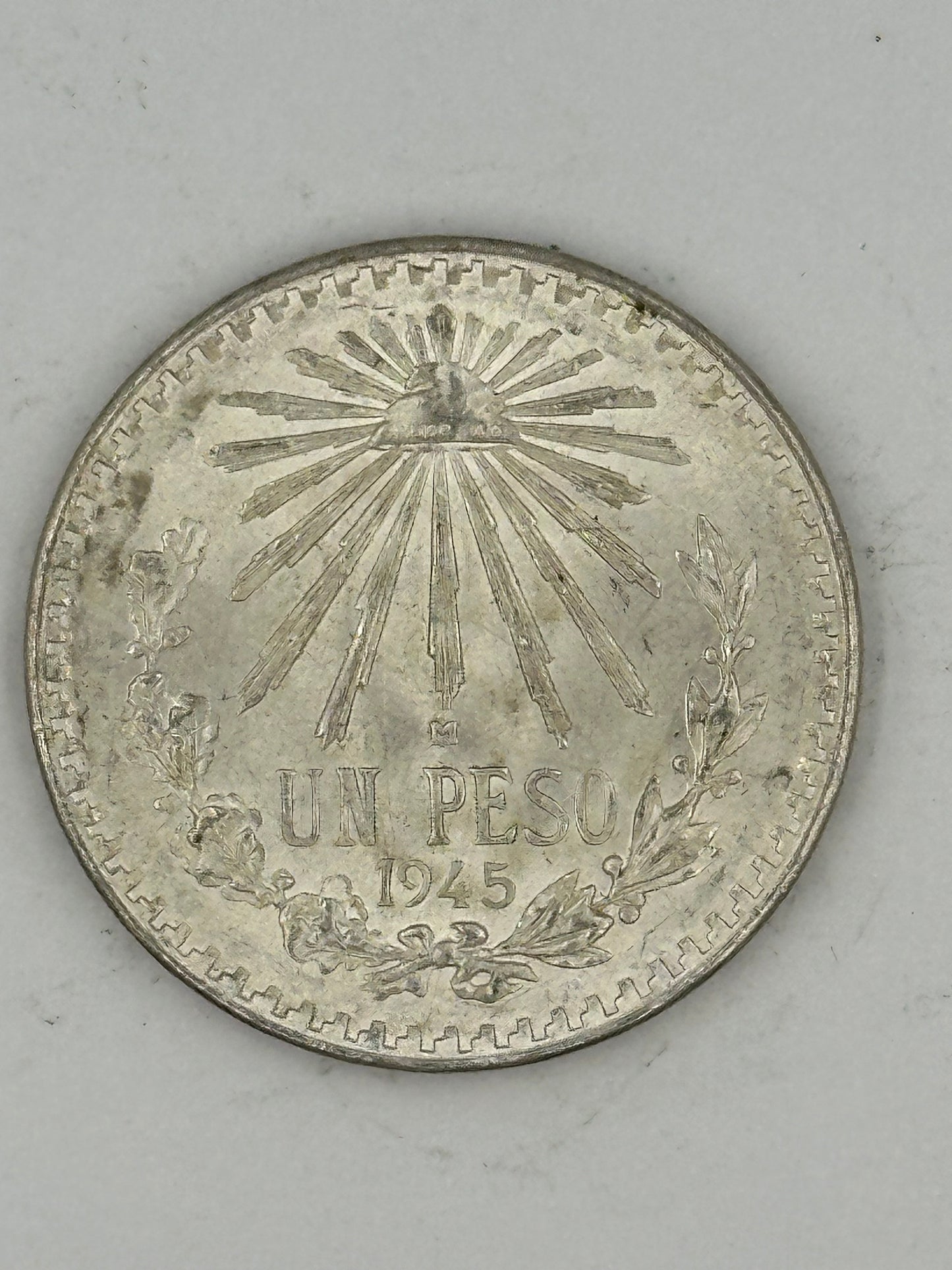 1945-M Mexico Un Peso .720 Silver Coin