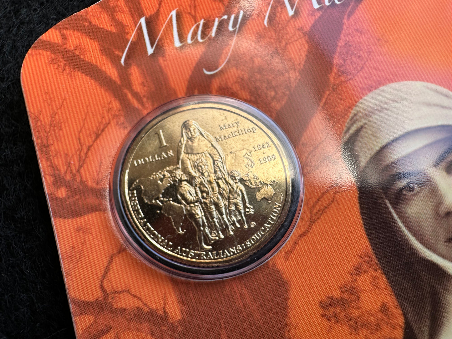 2008 $1 Inspirational Australians Mary McKillop Carded Coin