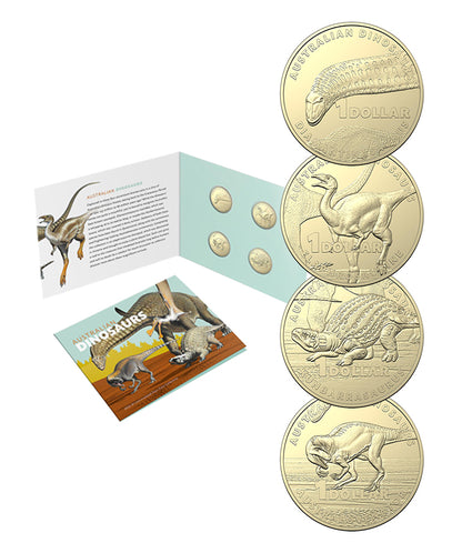 2022 $1 Dinosaurs 4 Coin Uncirculated Coin Set