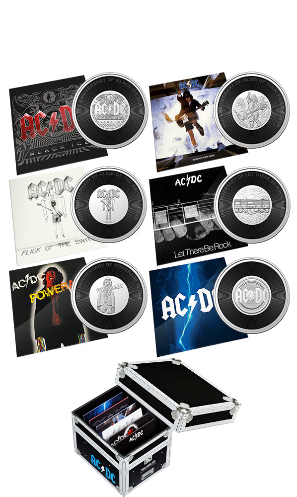 2022/23 AC/DC 40th Anniversary CuNi Uncirculated 20c Six Coin Collection