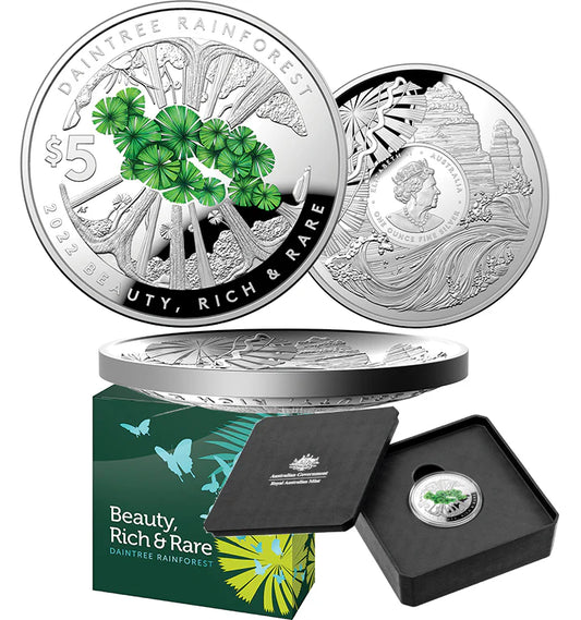 2022 $5 Beauty, Rich and Rare Daintree Rainforest Silver Proof Domed Coin