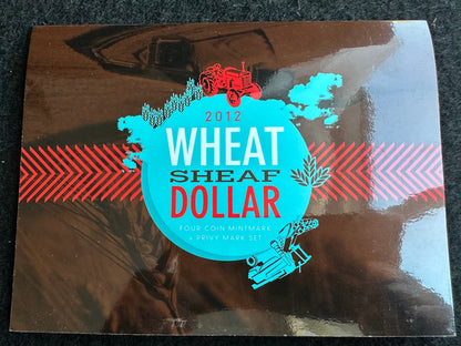 2012 Wheat Sheaf C,S,B,M One Dollar ($1) Uncirculated Australian Decimal Four Coin Set