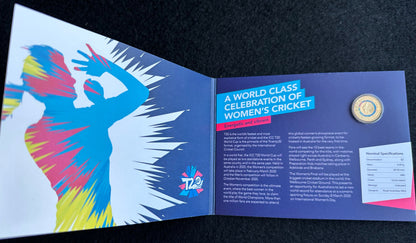 2020 $2 ICC Women's T20 World Cup coloured carded coin