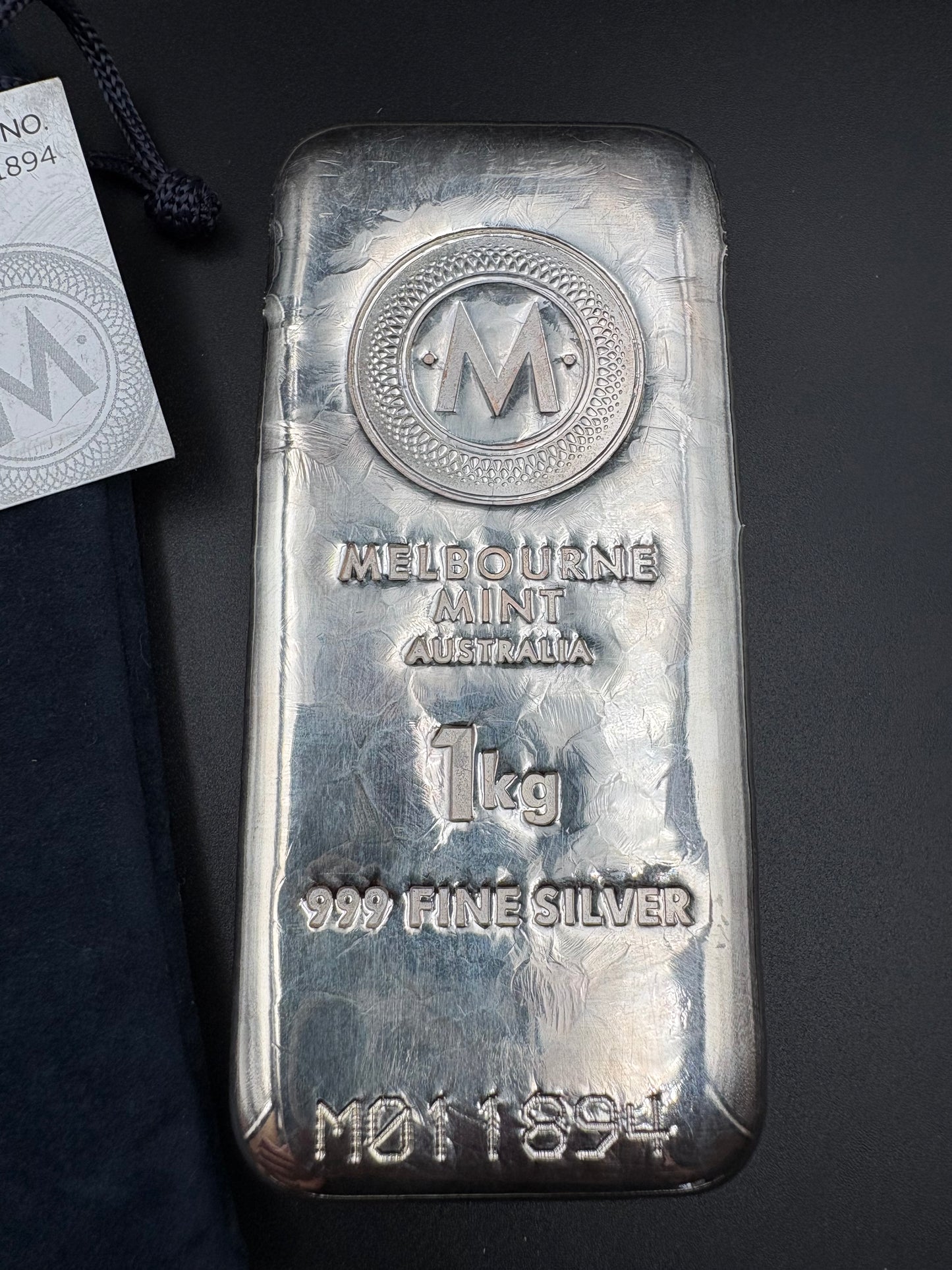 1kg Melbourne Mint Silver Cast Bar