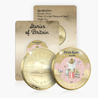 Stories of Britain Beatrix Potter The Tailor of Gloucester Gold Plated BU Commemorative