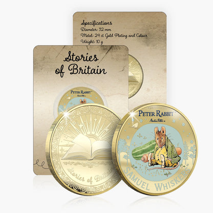 Stories of Britain Beatrix Potter Samuel Whiskers Gold Plated BU Commemorative