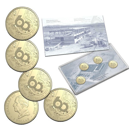2025 $1 Mintmark and Privy Mark Four Coin Set – 60th Anniversary of the Royal Australian Mint