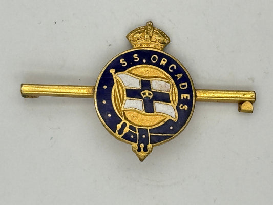 S.S. Orcades Enamel Badge