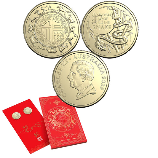 2025 $1 Lunar Year of the Snake 2 coin set