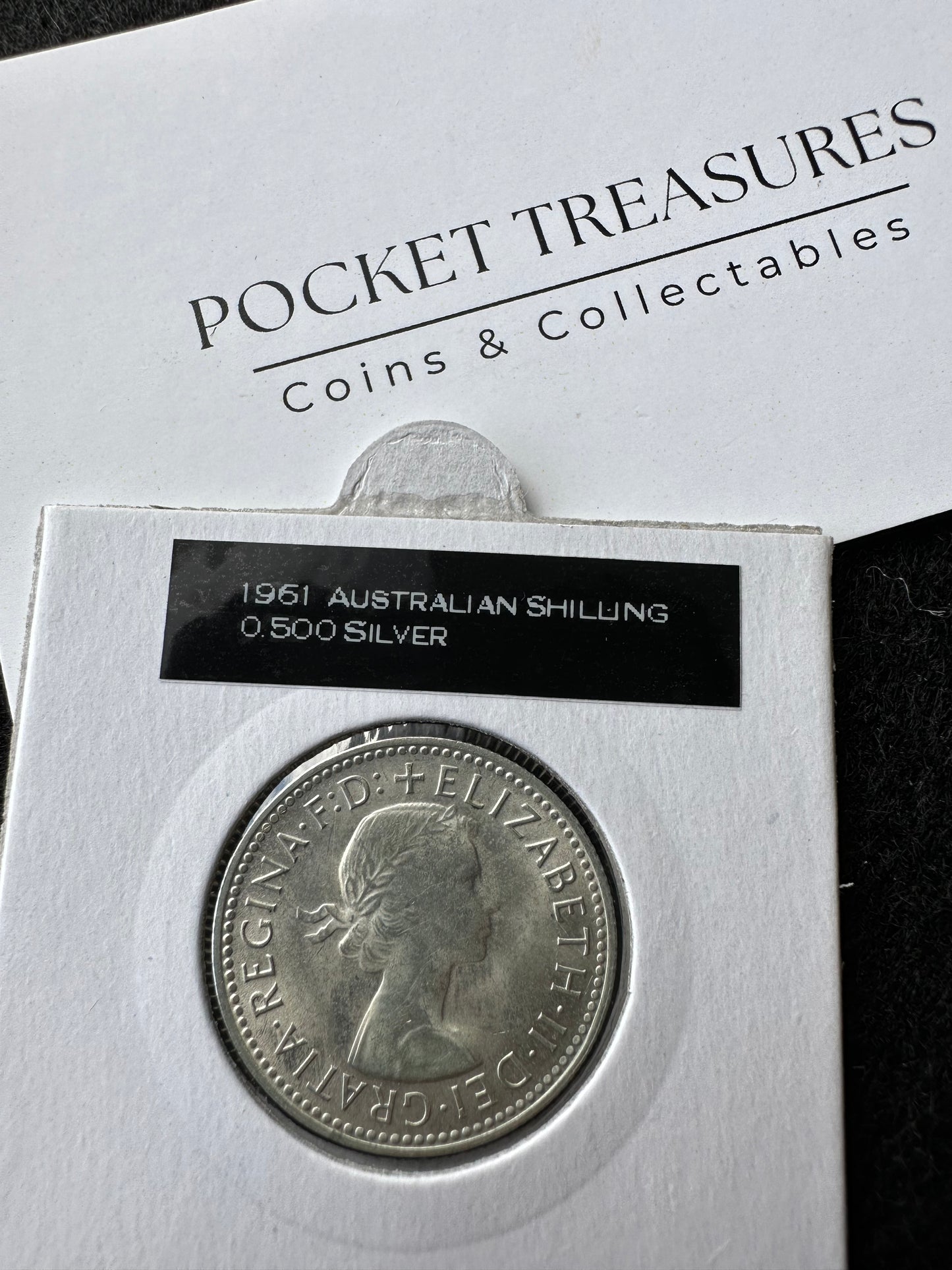 1961 Australian Queen Elizabeth II Shilling Silver