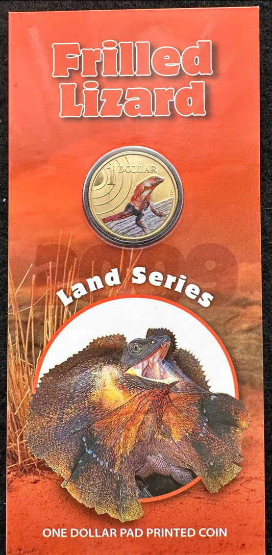 2009 Land Series - Frilled Lizard One Dollar ($1) Uncirculated Australian Decimal Coin