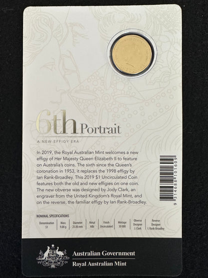 2019 $1 Double Header - 6th Portrait A New Effigy Unc Coin