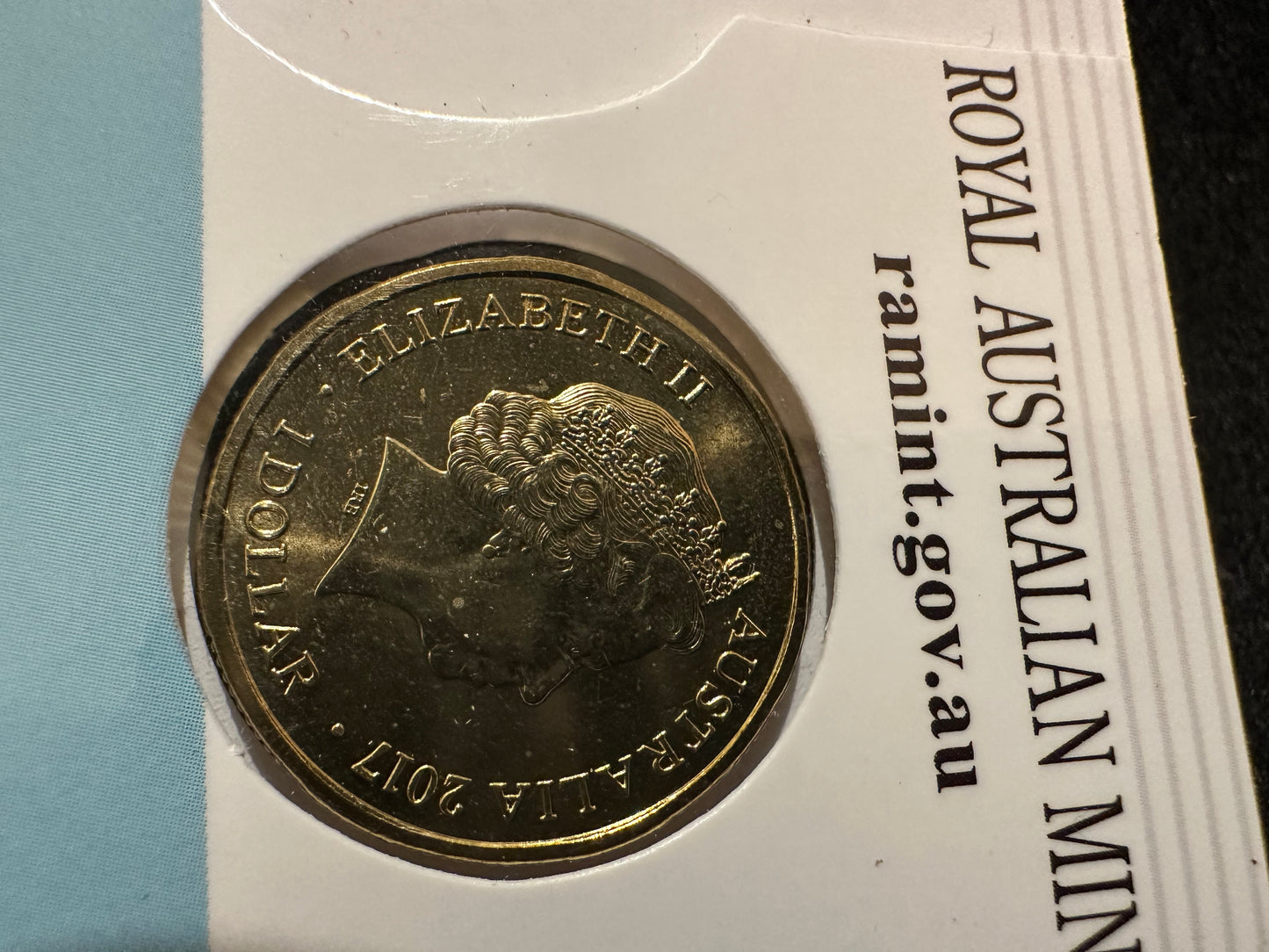 2017 Trans Australian Railway Australia Map Shaped Counterstamp One Dollar ($1) Uncirculated Australian Decimal Coin