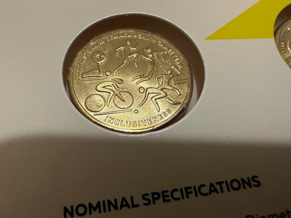 2022 Australian Commonwealth Games Team 7 Coin Collection in folder