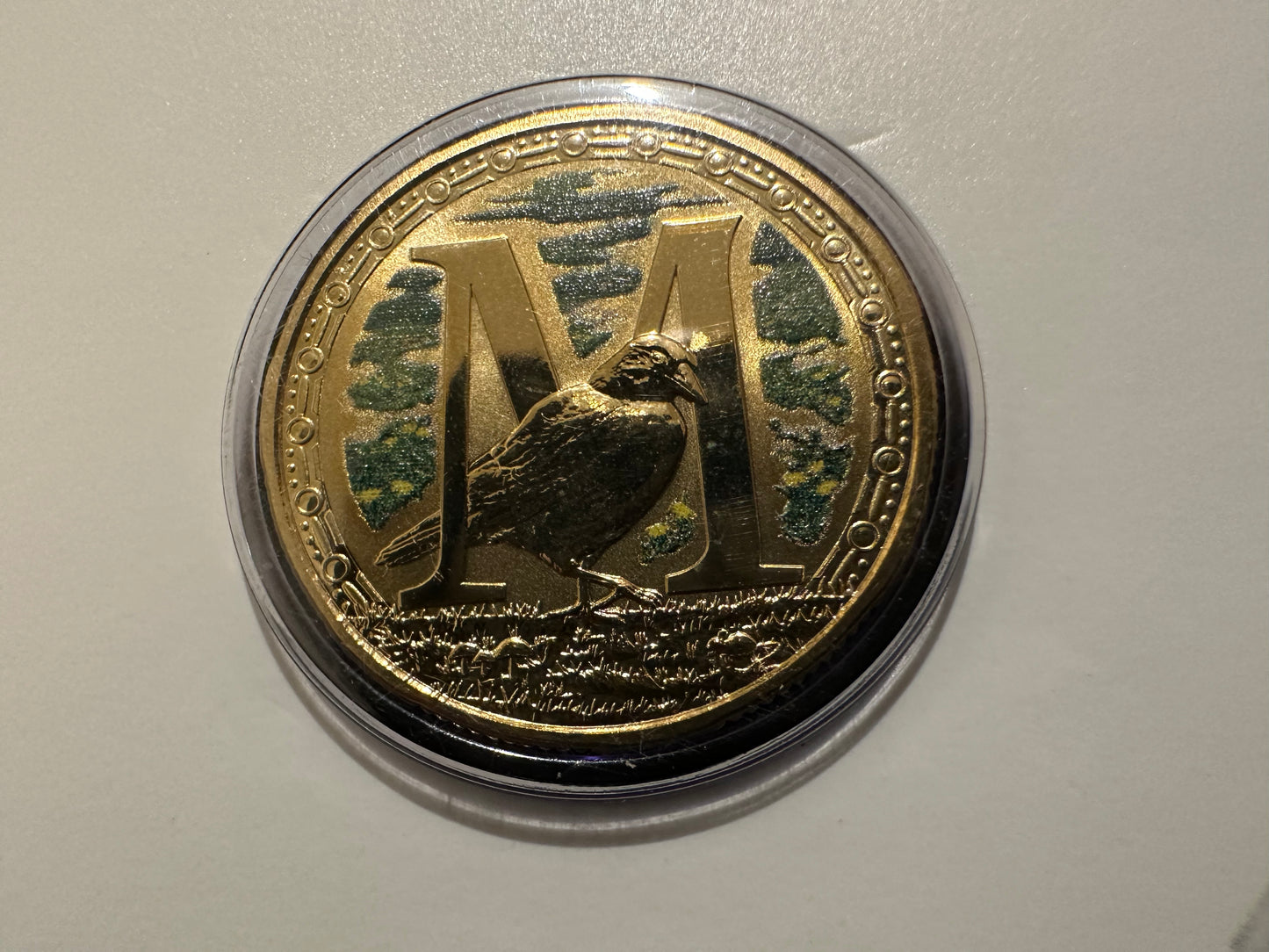 2015 Australia $1 One dollar coin 2015 ALPHABET Coloured Frosted M - Magpie