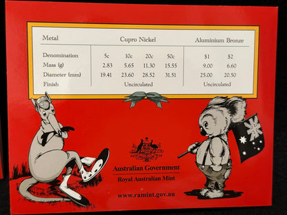 2011 Royal Australian Mint Blinky Bill Baby Coin Set