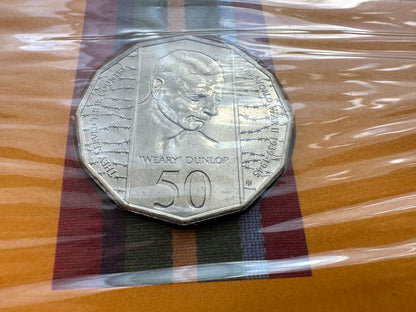 1995 50 cent Australia Remembers Weary Dunlop PNC