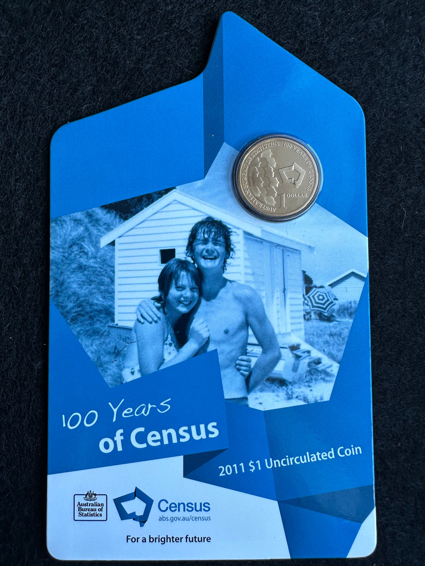 2011 $1 100 Years of Census uncirculated carded coin