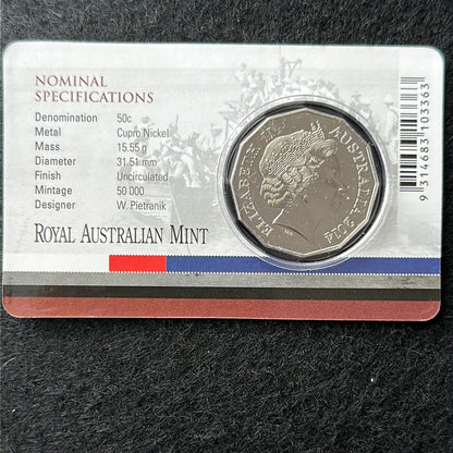 2014 Australians at War - Battle of Cocos 50 cent Uncirculated Decimal Coin