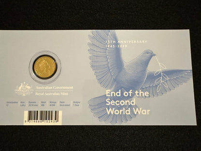 2020 $2 Coloured ‘C’ Mintmark 75 Years End of the Second World War Uncirculated Coin in Folder