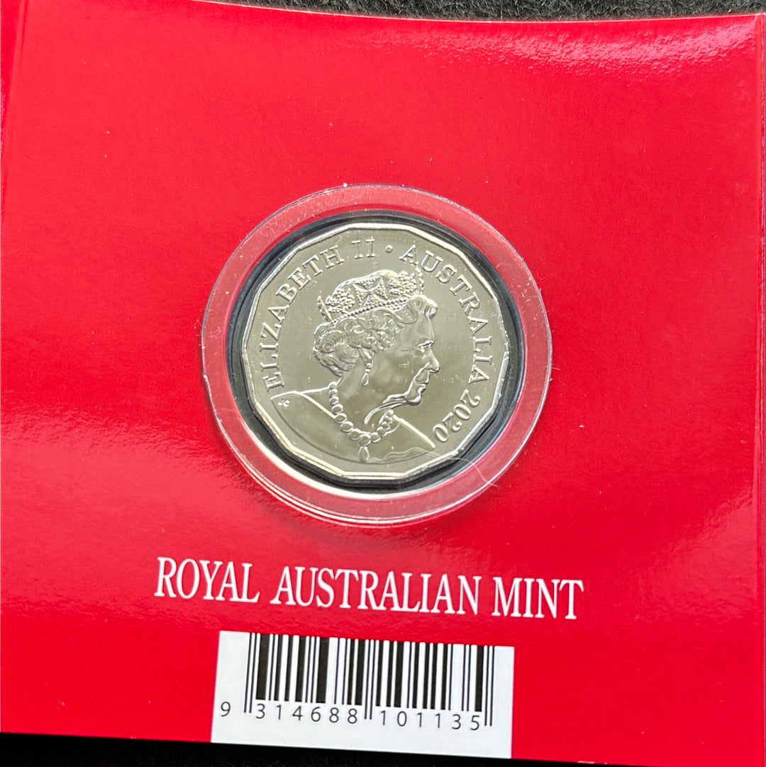 2020 Royal Australian Mint Fifty Cents 50c Lunar New Year of the Rat Tetra-Decagonal Lunar Series Coin