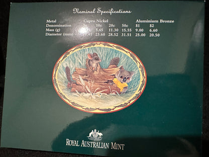 2000 Royal Australian Mint Koala Baby Uncirculated Mint Set - Millenium Flag 50 cent