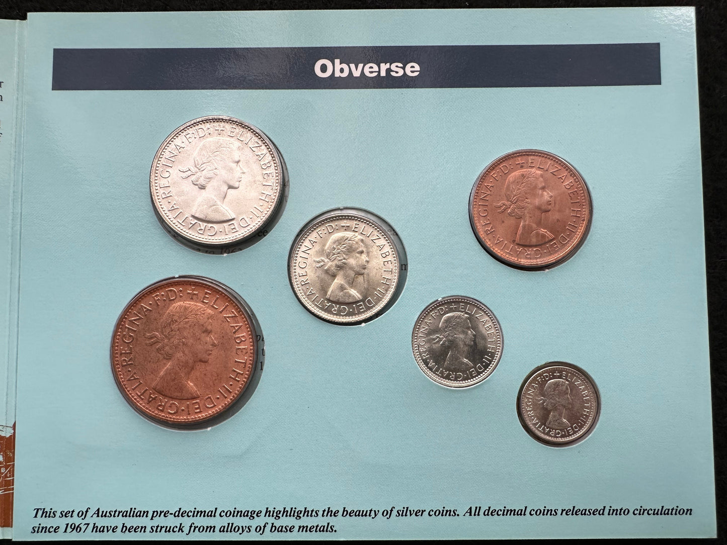 1962 Australia Pre-Decimal Coinage of Queen Elizabeth II 1953-1964