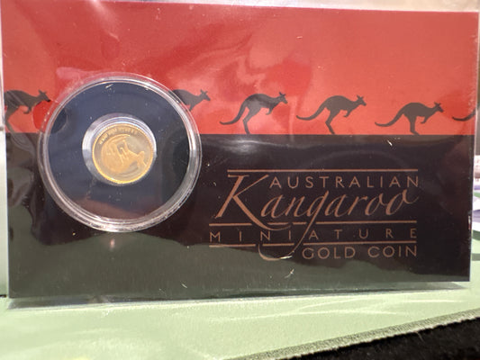 2021 $2 Australian Kangaroo Miniature Gold coin .5 grams