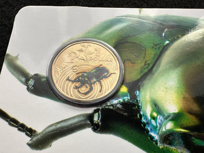 2014 $1 Bright Bugs Series – Stag Beetle Uncirculated Coin in Card