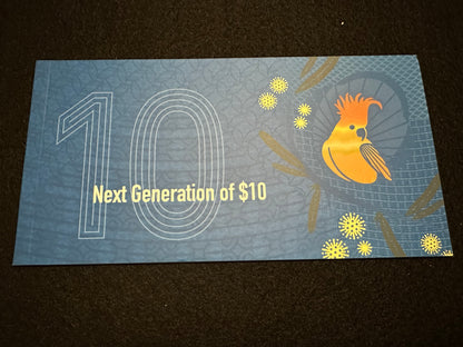 2017 Next Generation Australian $10 Banknote New Polymer Series in RBA Folder