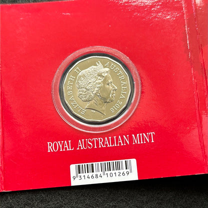 2016 Royal Australian Mint Fifty Cents 50c Lunar New Year of the Monkey Tetra-Decagonal Lunar Series Coin