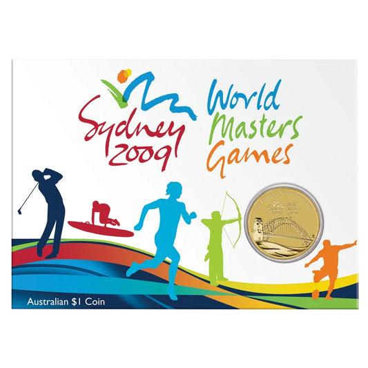 2009 Sydney World Masters Games $1 Coin in Card