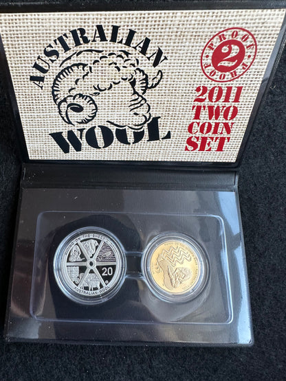 2011 Australian Wool 2 Coin Proof Set