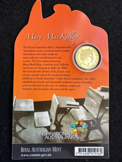 2008 $1 Inspirational Australians Mary McKillop Carded Coin